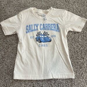 Sally Carrera White & Blue Graphic Kids Tee